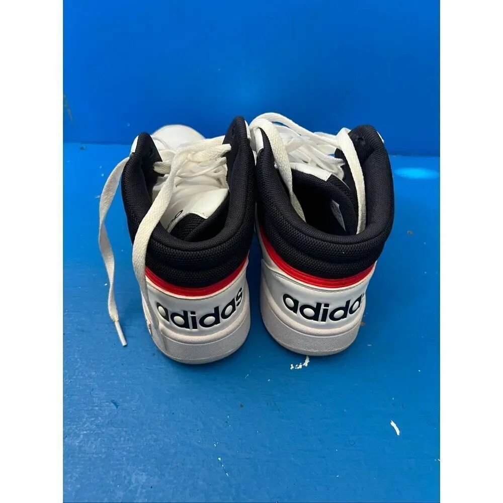 adidas Hoops 3.0 Mid Black White Hightops Size 8